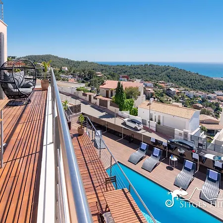 ヴィラ Stylish Havana With Sea Views, Private Pool & A/c シッチェス