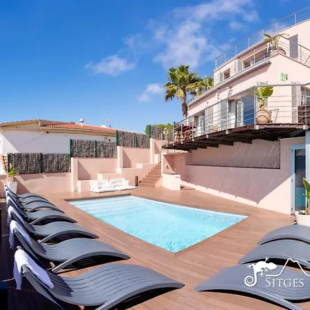 Stylish Havana With Sea Views, Private Pool & A/c 빌라 시체스